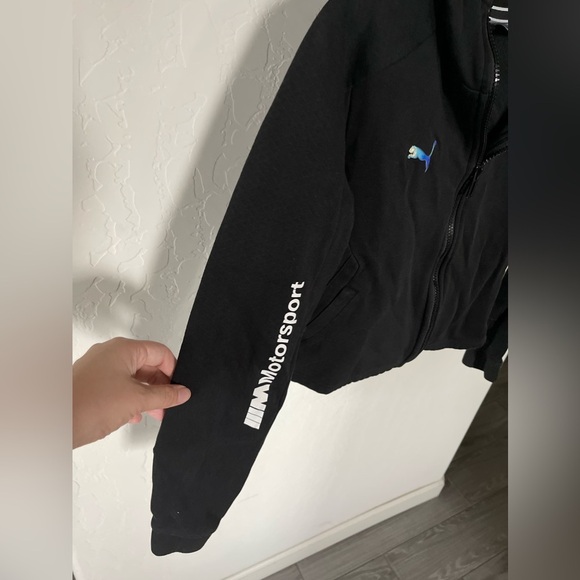 BMW M Motorsport Women’s Sweat Jacket Collab  Puma•••Black Zip Hoodie,  XS - Picture 9 of 13